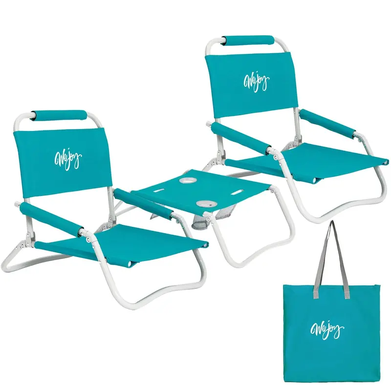 WEJOY All-in-One Folding Table and Chair Set – Compact Outdoor Combo