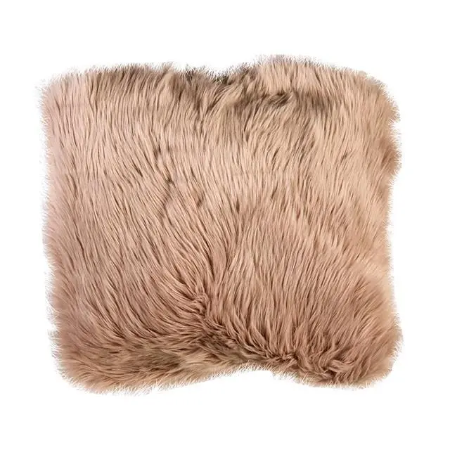 Wendy Blush Fur Throw Pillow – 20″ x 20″, Pack of 2