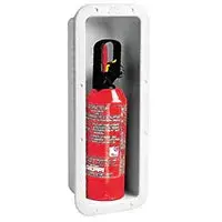 White 2 kg Fire Extinguisher Mounting Case – Durable, Space-Saving Enclosure