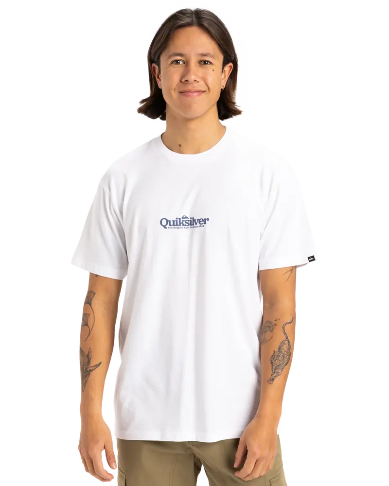 White Fineline Slim-Fit T-Shirt