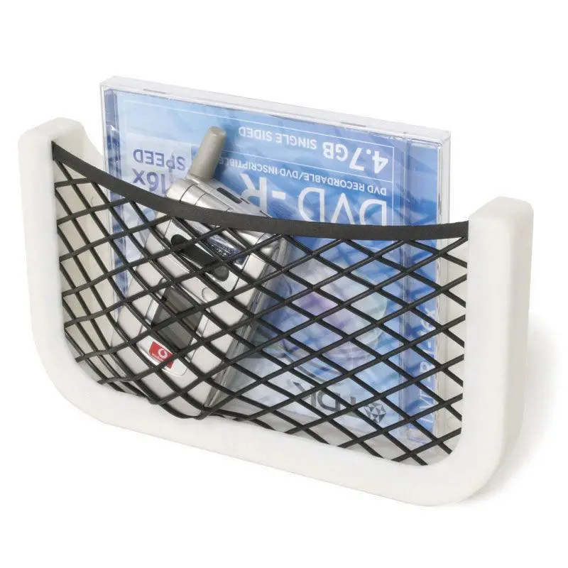 White Mesh Storage Pouch – 120 × 205 × 20 mm Compact Boat Organizer