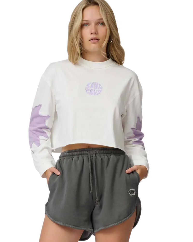White Sun Daze Patchwork-Style Top