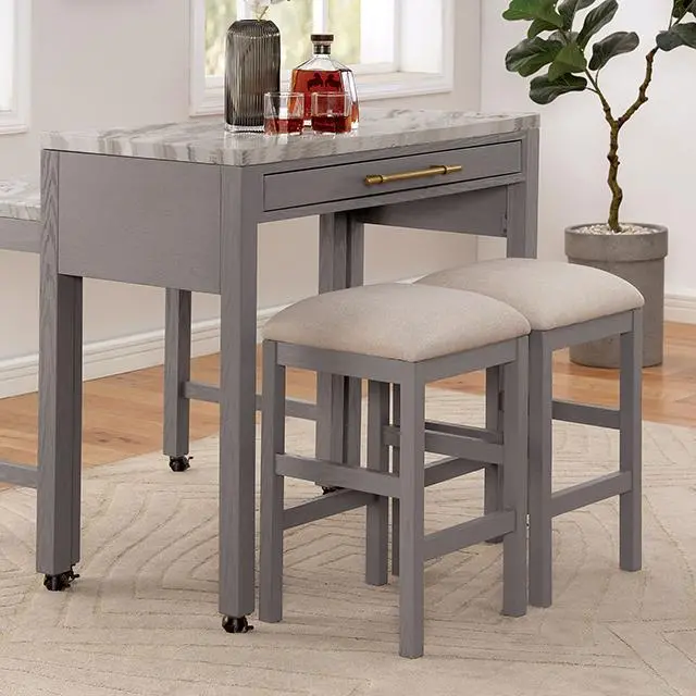Whitehall Counter-Height Table Set – Modern Dining Table and Matching Stools