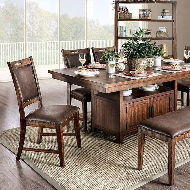 Wichita Light Walnut Dining Table – Solid Wood Top, Extendable Option
