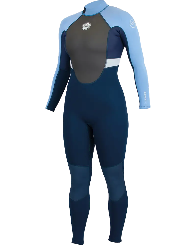 Women’s 3/2mm Impact Back-Zip Wetsuit – Blue Ribbon, Acid Blue & Fog Blue