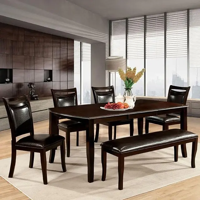 Woodside Farmhouse-Style Dining Set with Bench