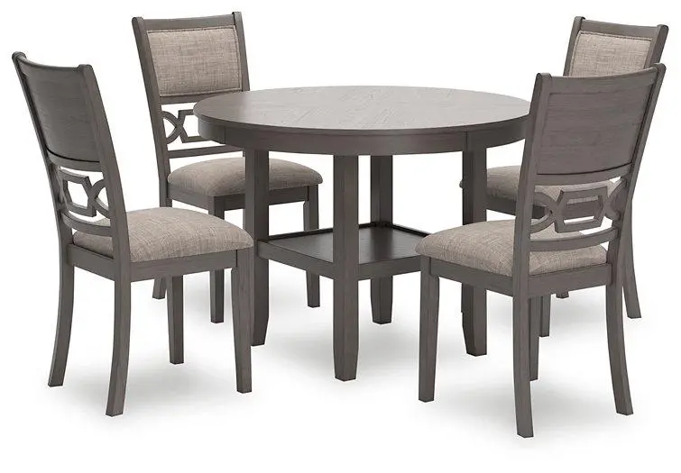 Wrenning Extendable Dining Table with 4 Matching Chairs (5-Piece Set)