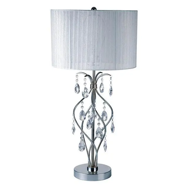 Xia Minimalist White Ceramic Table Lamp with Linen Shade