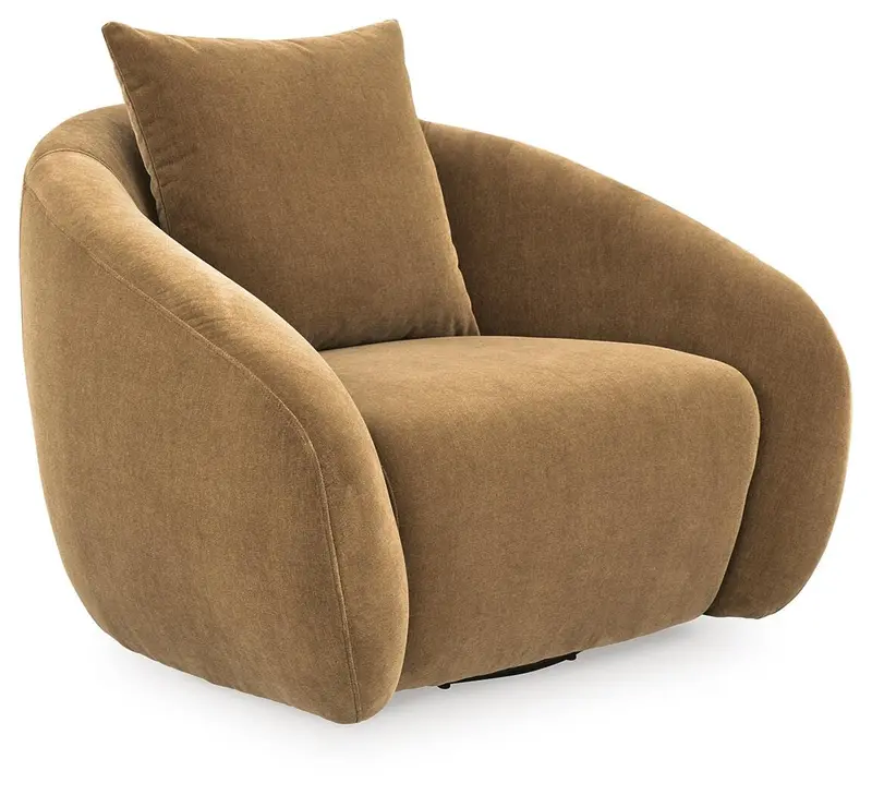 Yahya Modern Swivel Accent Chair with Upholstered Seat