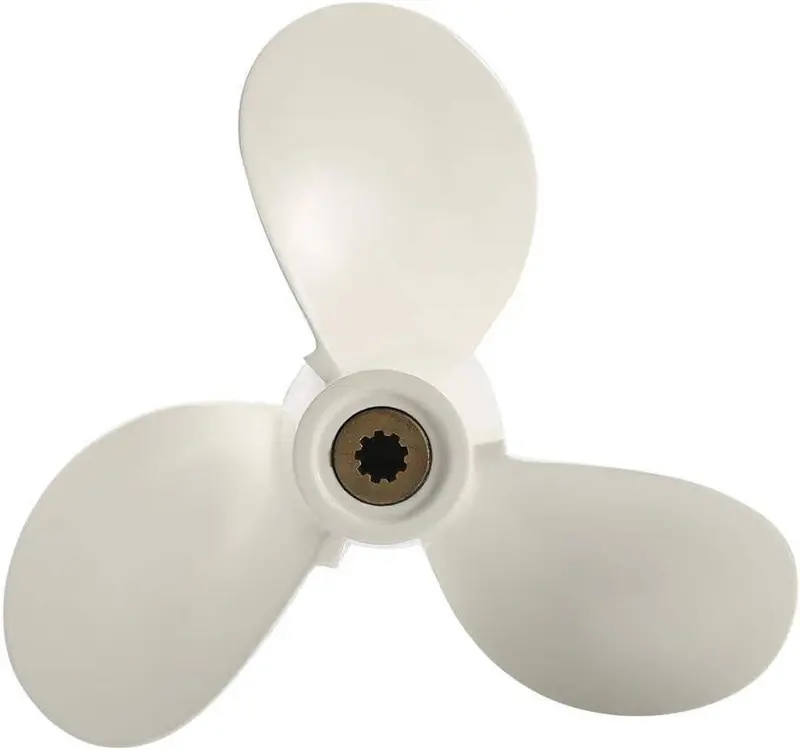 Yamaha 4–6 HP Outboard Propeller – 7.5″ × 8″, 9-Tooth Spline, OEM 6E0-45941-01