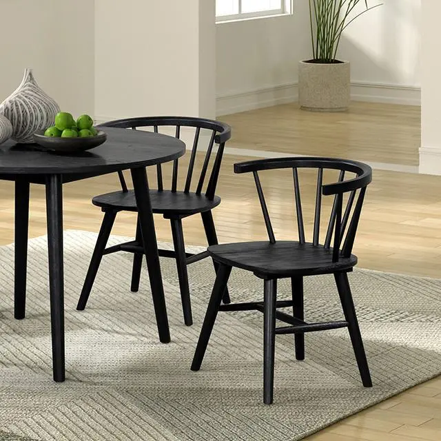 Yate Round Dining Table – Solid Wood Top with Pedestal Base