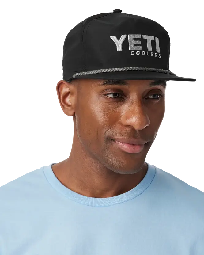 YETI Mid Pro Flat Brim Rope Cap – Black