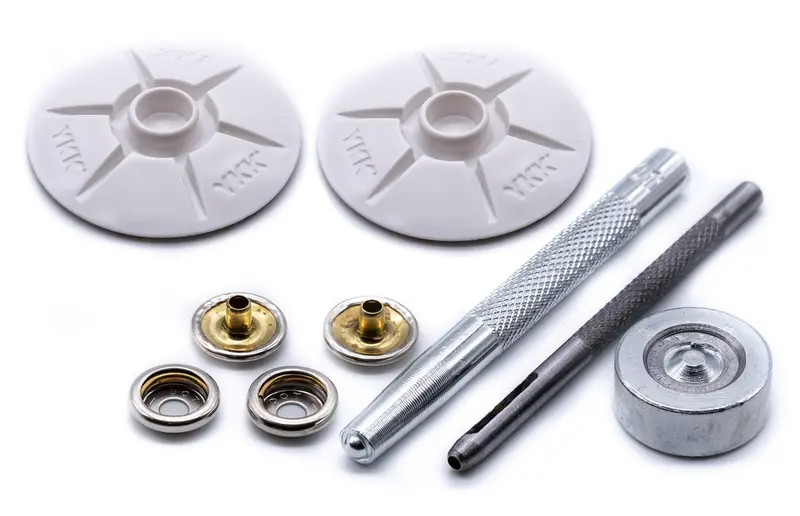 YKK Snad Self-Adhesive Press Snap Kit – 40mm White Domed Stud