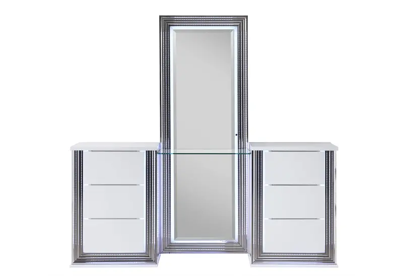 Ylime Smooth White LED Vanity with Touch Lighting