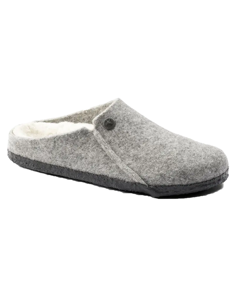 Zermatt Light Grey Shearling Slippers – Cozy Indoor Footwear