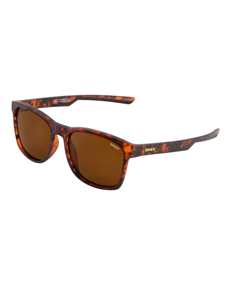 Zuni Polarized Sunglasses – Matte Tortoise Brown & Matte Black Frame with Sintec Brown Lenses